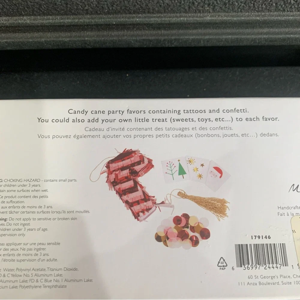 Meri Meri Mini Christmas Candy Canes Piñata Party Favors New in Box